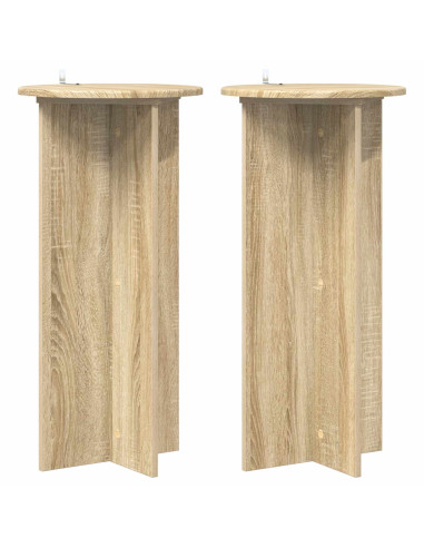 Supporto per piante 2 pcs Rovere Sonoma 40 x 40 x 80 cm