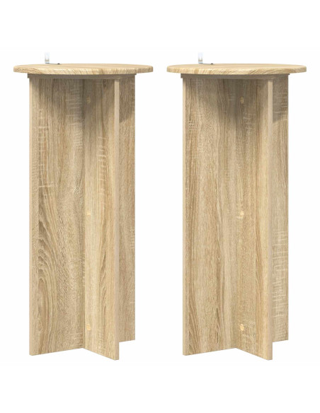 Supporto per piante 2 pcs Rovere Sonoma 40 x 40 x 80 cm