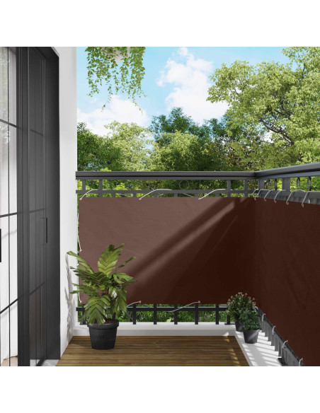 Schermo da balcone Marrone 100 x 200 cm Tessuto Oxford