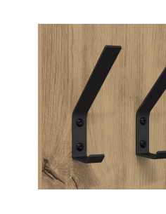 Appendiabiti a muro rovere artigianale 20 x 1.5 x 100 cm