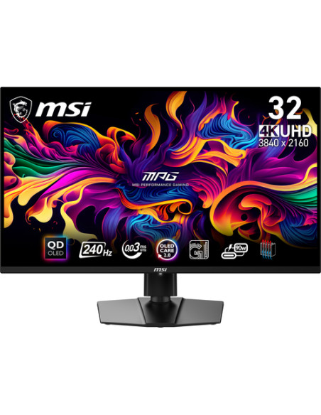 MSI MPG 321URX QD-OLED Monitor PC 80 cm (31.5") 3840 x 2160 Pixel 4K Ultra HD Nero