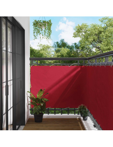 Schermo da balcone Rosso 110 x 400 cm Tessuto Oxford
