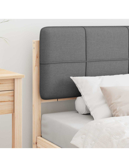 Letto con Testiera Rivestita Grigio chiaro 100 x 200 cm