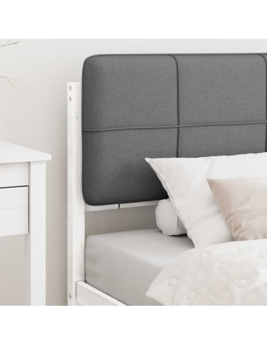 Letto con Testiera Rivestita Grigio chiaro 75 x 190 cm