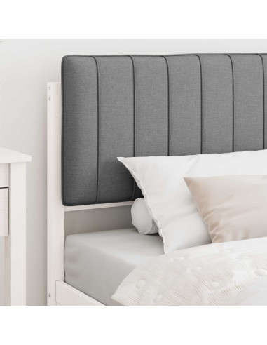 Letto con Testiera Rivestita Grigio chiaro 100 x 200 cm
