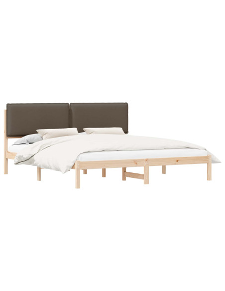 Letto con Testiera Rivestita Talpa 180 x 200 cm Pino massello