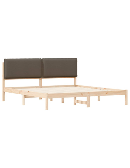 Letto con Testiera Rivestita Talpa 180 x 200 cm Pino massello