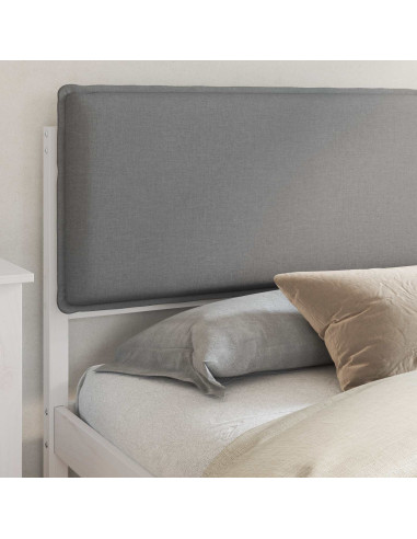 Letto con Testiera Rivestita Grigio chiaro 180 x 200 cm