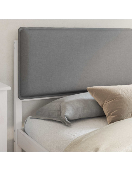 Letto con Testiera Rivestita Grigio chiaro 180 x 200 cm