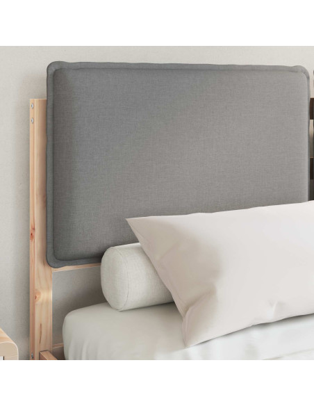 Letto con Testiera Rivestita Grigio chiaro 160 x 200 cm