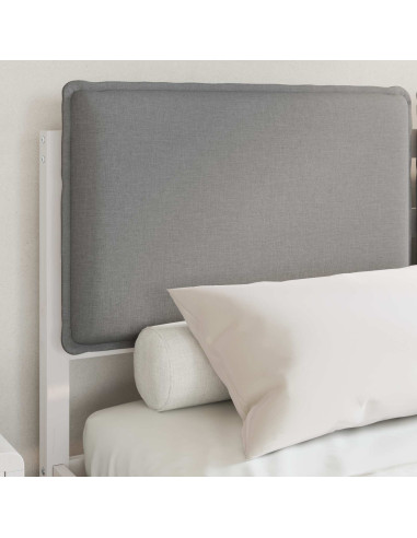 Letto con Testiera Rivestita Grigio chiaro 160 x 200 cm