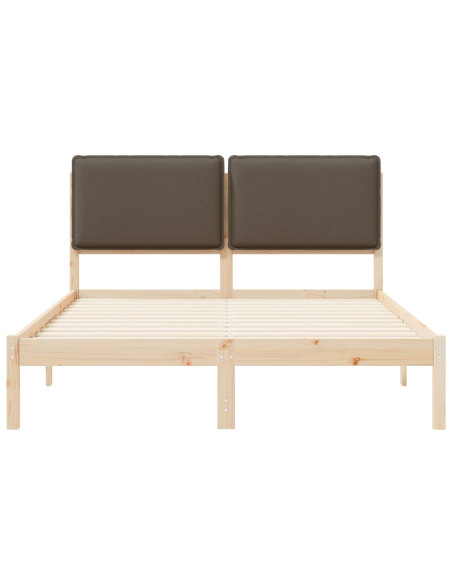 Letto con Testiera Rivestita Talpa 150 x 200 cm Pino massello