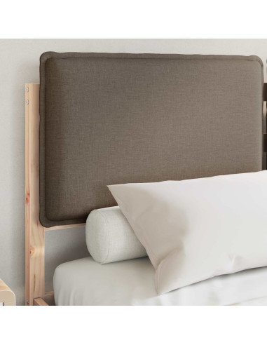 Letto con Testiera Rivestita Talpa 135 x 190 cm Pino massello