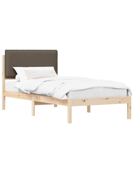 Letto con Testiera Rivestita Talpa 90 x 200 cm Pino massello