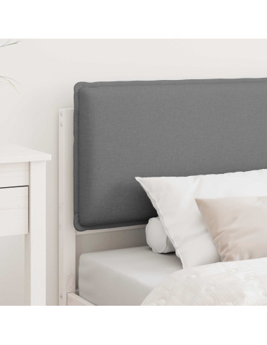 Letto con Testiera Rivestita Grigio chiaro 90 x 200 cm