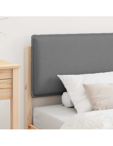 Letto con Testiera Rivestita Grigio chiaro 80 x 200 cm