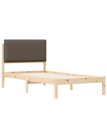 Letto con Testiera Rivestita Talpa 80 x 200 cm Pino massello