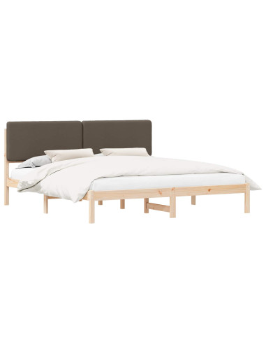 Letto con Testiera Rivestita Talpa 180 x 200 cm Pino massello