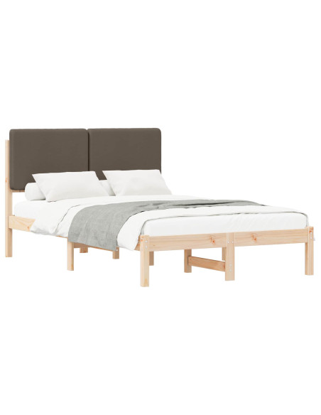 Letto con Testiera Rivestita Talpa 120 x 200 cm Pino massello