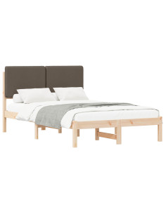 Letto con Testiera Rivestita Talpa 135 x 190 cm Pino massello 2