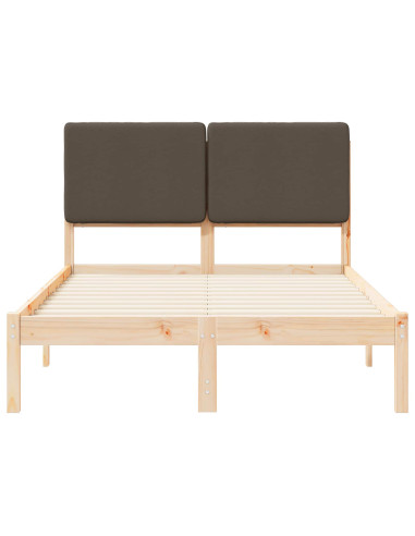 Letto con Testiera Rivestita Talpa 135 x 190 cm Pino massello