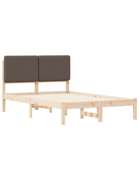Letto con Testiera Rivestita Talpa 120 x 190 cm Pino massello