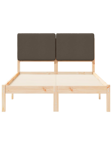 Letto con Testiera Rivestita Talpa 120 x 190 cm Pino massello