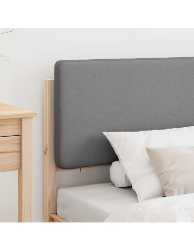 Letto con Testiera Rivestita Grigio chiaro 100 x 200 cm