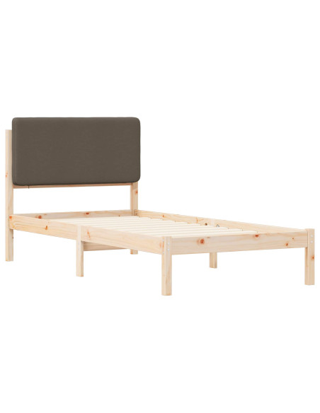 Letto con Testiera Rivestita Talpa 100 x 200 cm Pino massello