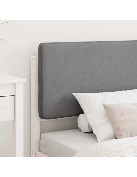 Letto con Testiera Rivestita Grigio chiaro 100 x 200 cm