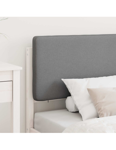 Letto con Testiera Rivestita Grigio chiaro 80 x 200 cm