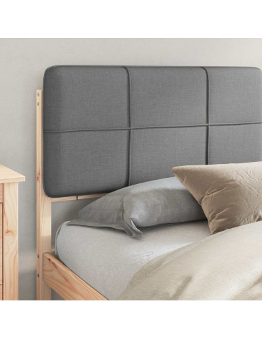 Letto con Testiera Rivestita Grigio chiaro 180 x 200 cm
