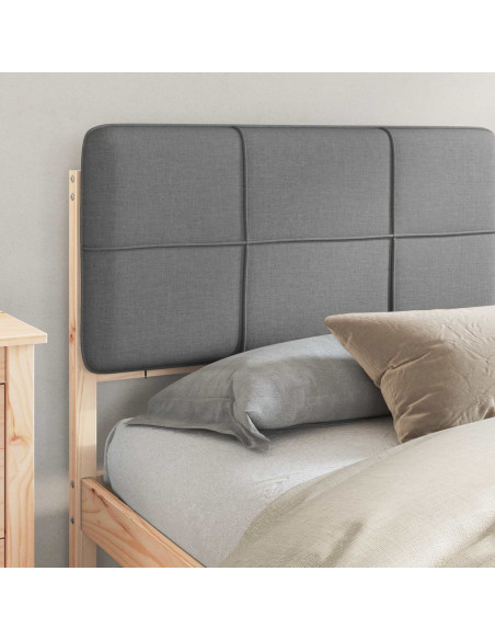 Letto con Testiera Rivestita Grigio chiaro 180 x 200 cm