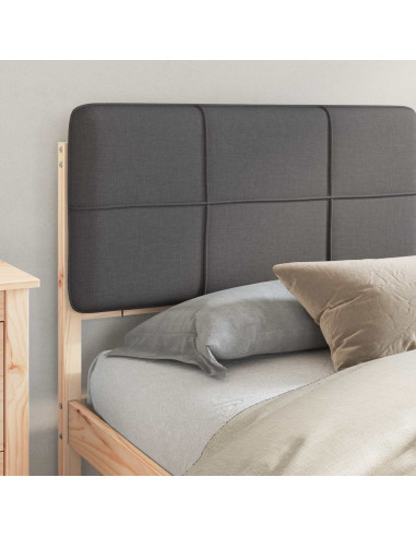 Letto con Testiera Rivestita Grigio scuro 180 x 200 cm