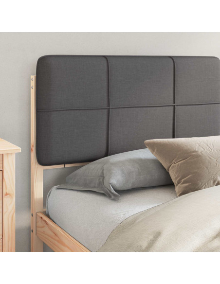 Letto con Testiera Rivestita Grigio scuro 180 x 200 cm