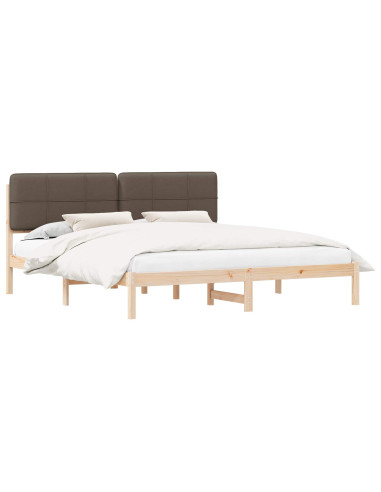 Letto con Testiera Rivestita Talpa 180 x 200 cm Pino massello