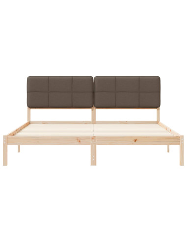 Letto con Testiera Rivestita Talpa 180 x 200 cm Pino massello