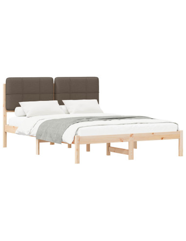 Letto con Testiera Rivestita Talpa 160 x 200 cm Pino massello