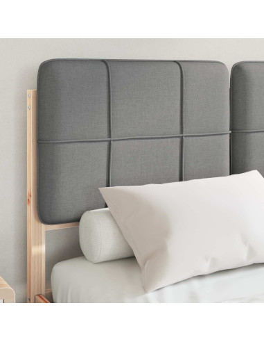 Letto con Testiera Rivestita Grigio chiaro 120 x 200 cm