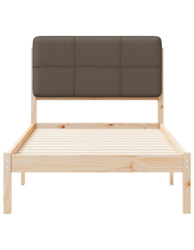 Letto con Testiera Rivestita Talpa 100 x 200 cm Pino massello