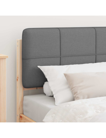 Letto con Testiera Rivestita Grigio chiaro 80 x 200 cm