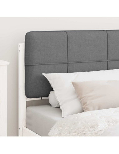 Letto con Testiera Rivestita Grigio chiaro 80 x 200 cm