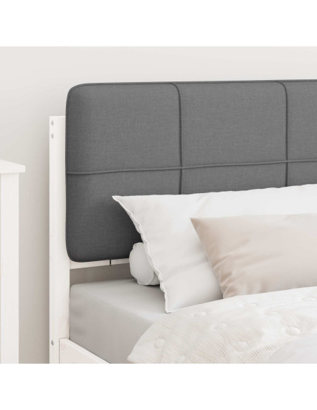 Letto con Testiera Rivestita Grigio chiaro 80 x 200 cm