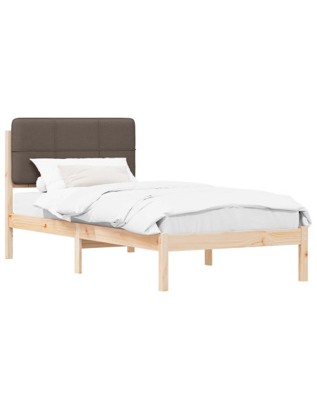 Letto con Testiera Rivestita Talpa 90 x 190 cm Pino massello
