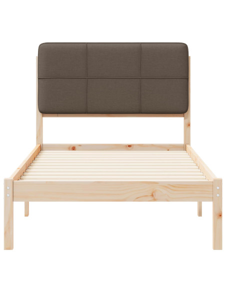 Letto con Testiera Rivestita Talpa 90 x 190 cm Pino massello