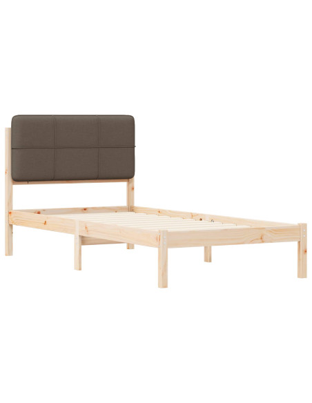 Letto con Testiera Rivestita Talpa 75 x 190 cm Pino massello