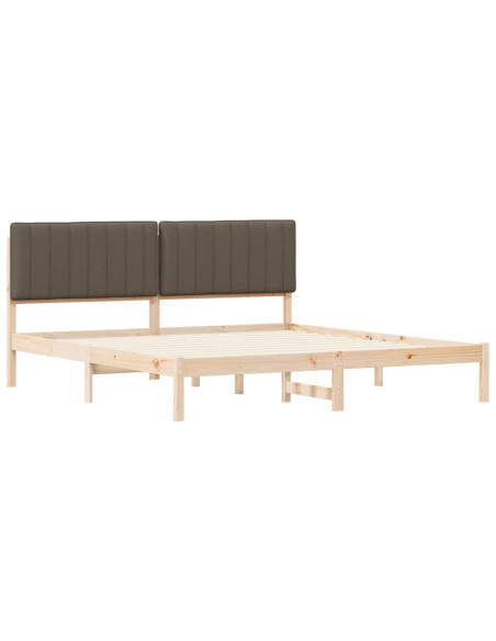 Letto con Testiera Rivestita Talpa 180 x 200 cm Pino massello