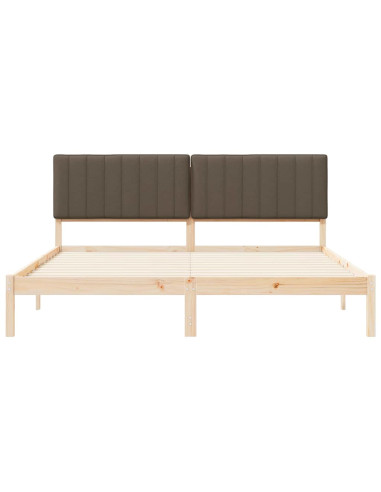 Letto con Testiera Rivestita Talpa 180 x 200 cm Pino massello