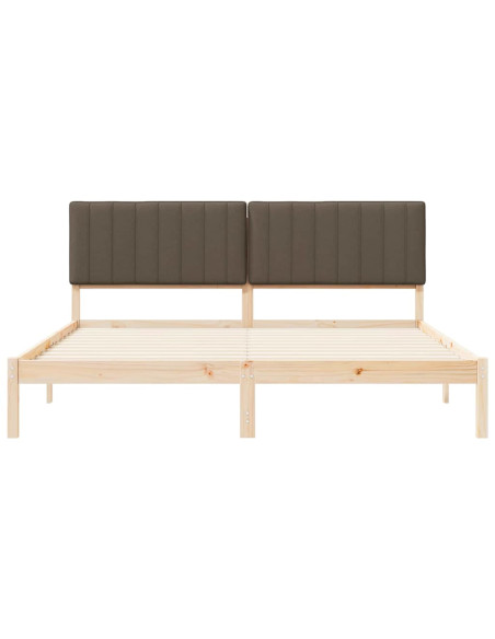 Letto con Testiera Rivestita Talpa 180 x 200 cm Pino massello