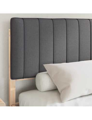Letto con Testiera Rivestita Grigio scuro 150 x 200 cm